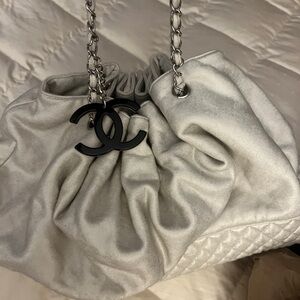 Chanel Metallic Silver Shoulder Bag